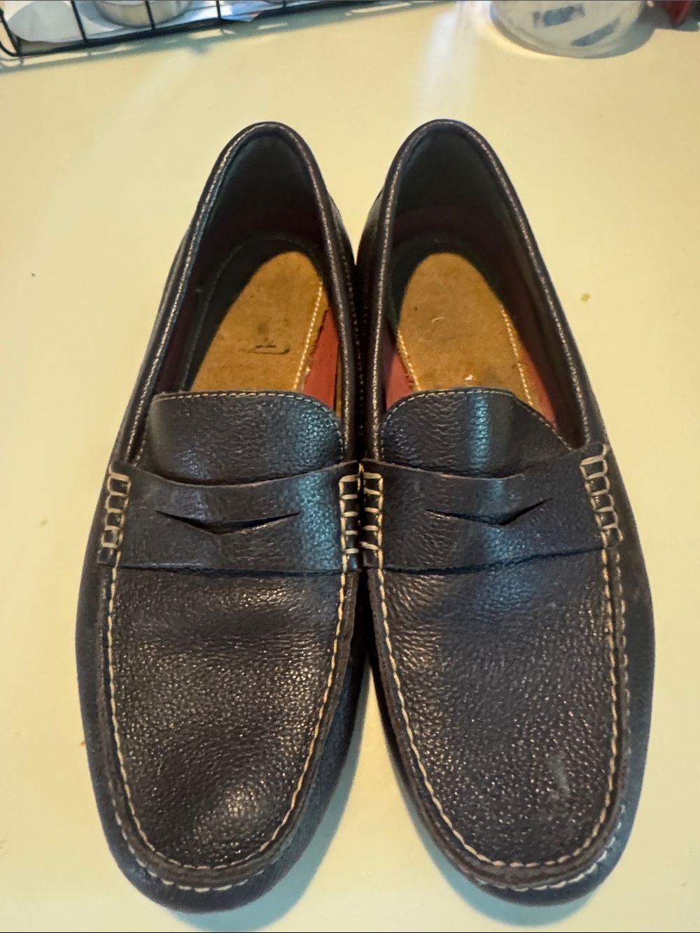 Men's Dark Brown  Leather Penny Loafers